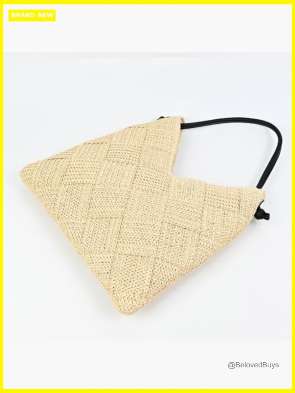 Woven Straw Hobo Bag Large Capacity Beach Tote Shoulder Bag for Travel - Picture 5 of 6